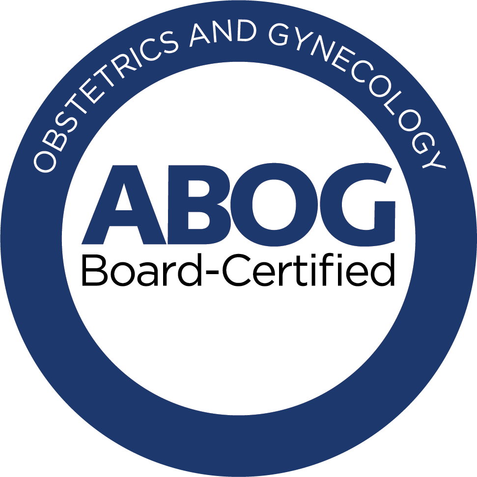 ABOG Board-Certified Obstetrics and Gynecology badge