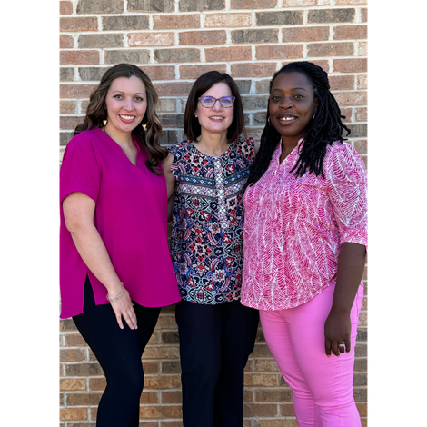 Dr. Lauri Bullen OB/GYN ,Makayla Hardeman, NP and Juaquasha Hackley
, WHNP-BC posing together outdoors