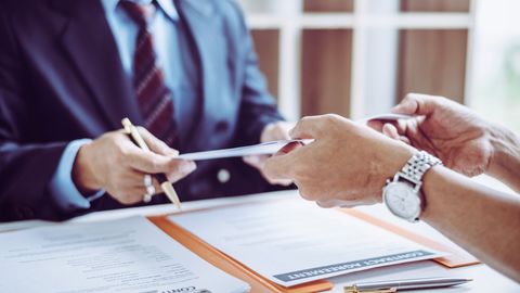 Life — Client and Lawyer Discussing in Meeting Room in Bridgeton, NJ