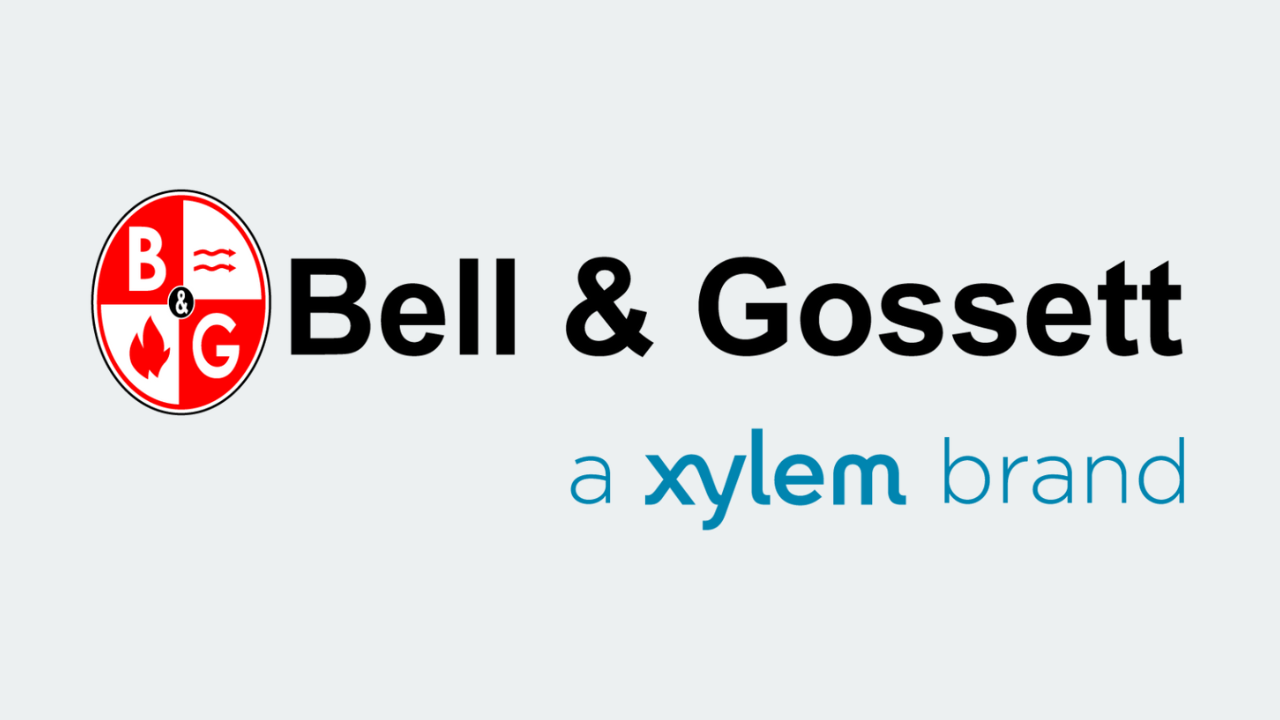 a logo for bell & gossett a xylem brand