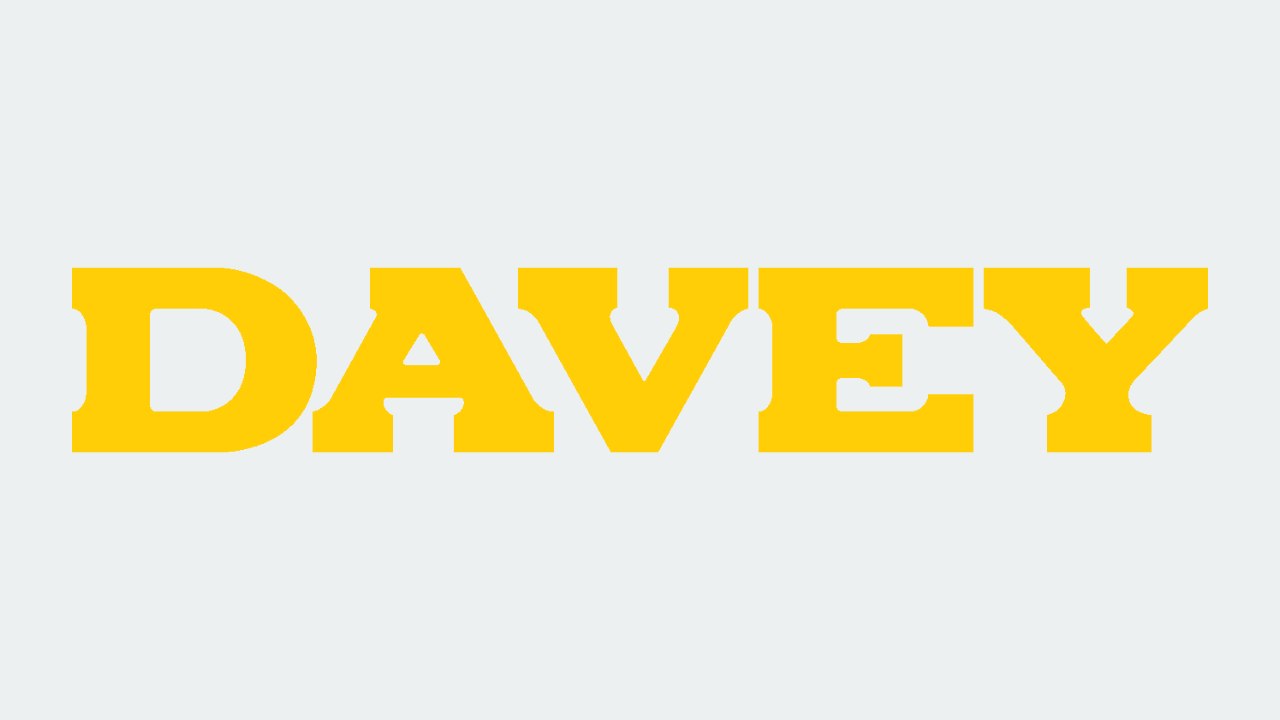 a yellow davey logo on a white background