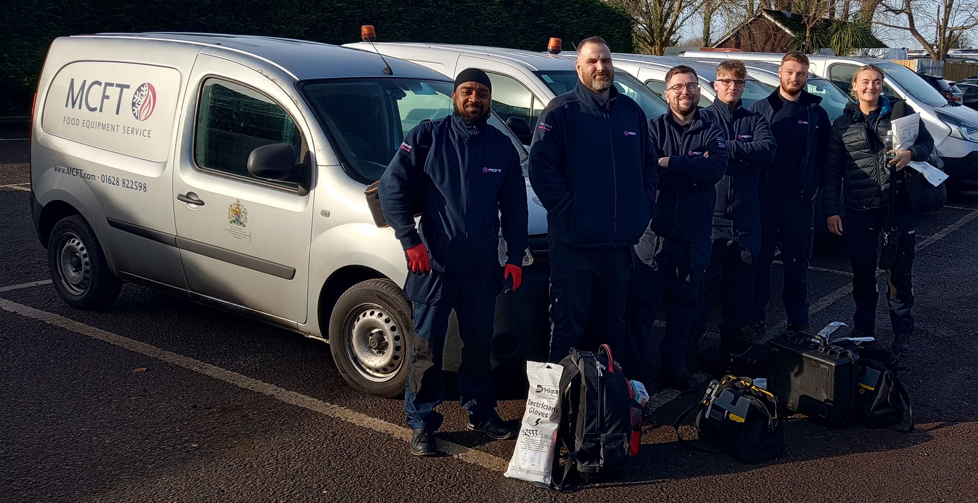 MCFT Apprentice Technicians Ready with Their Tool Bags To Start a PPM Service