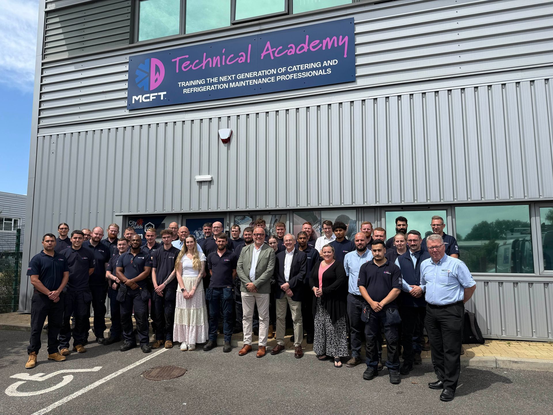 MCFT Technical Academy Apprentices, Trainers and City & Guilds Outside the Training Facility