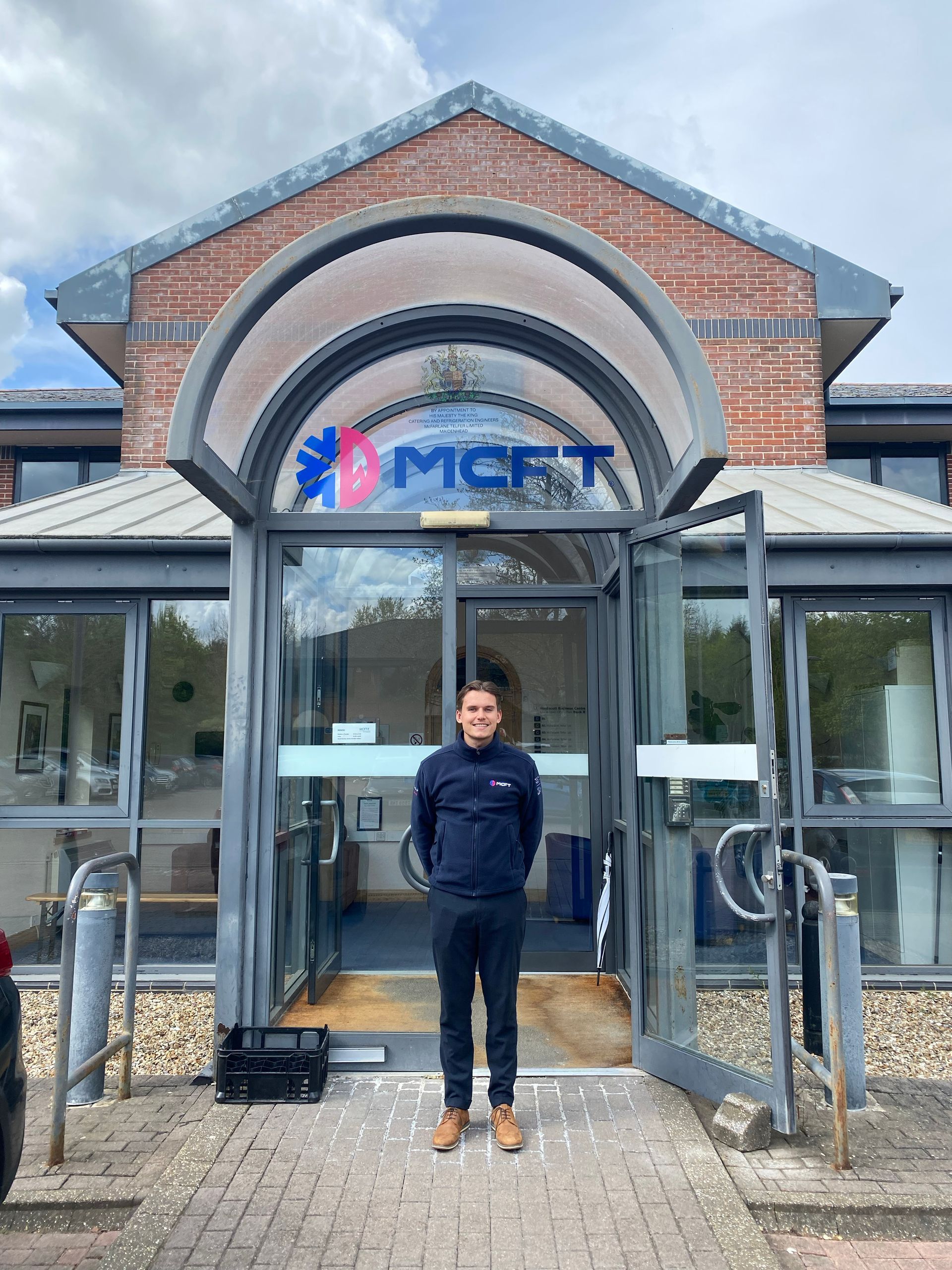 James Jarrott outside the MCFT UK office