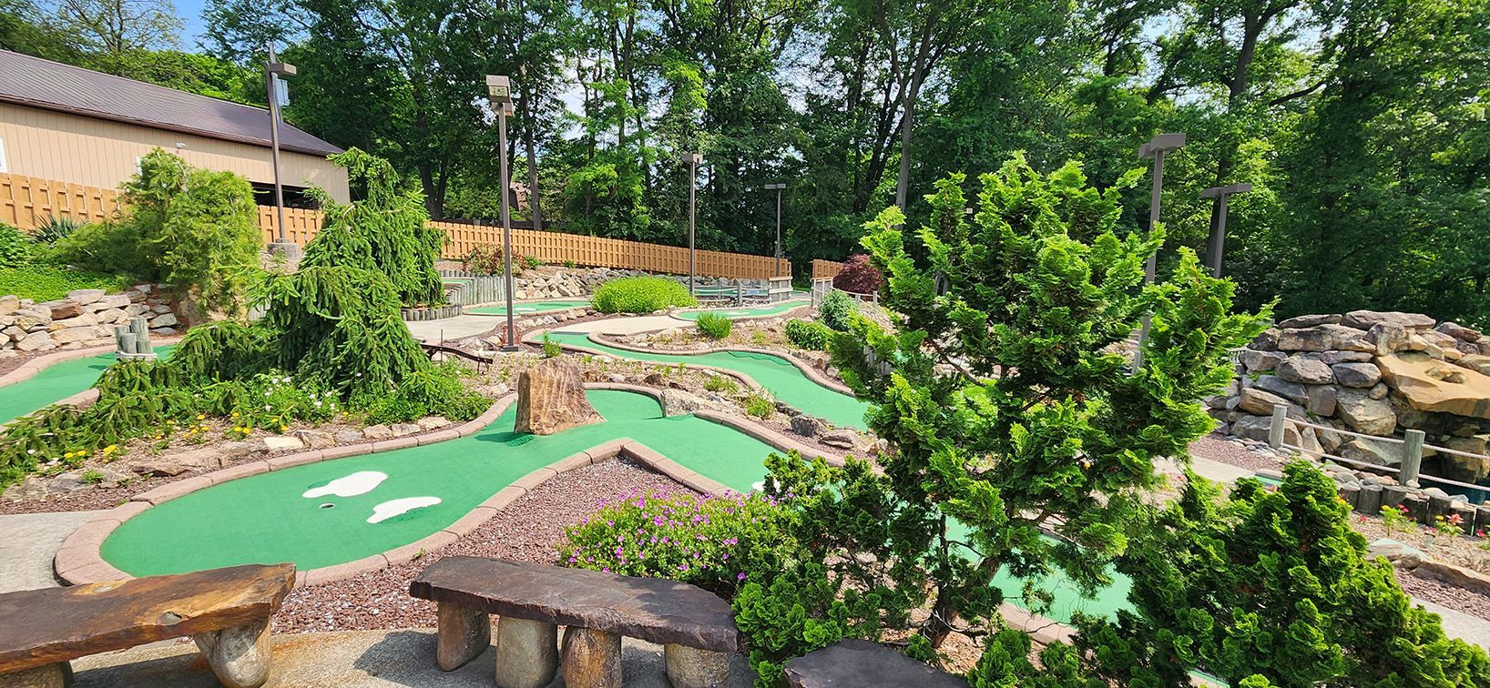 Golf Course with tree scenery