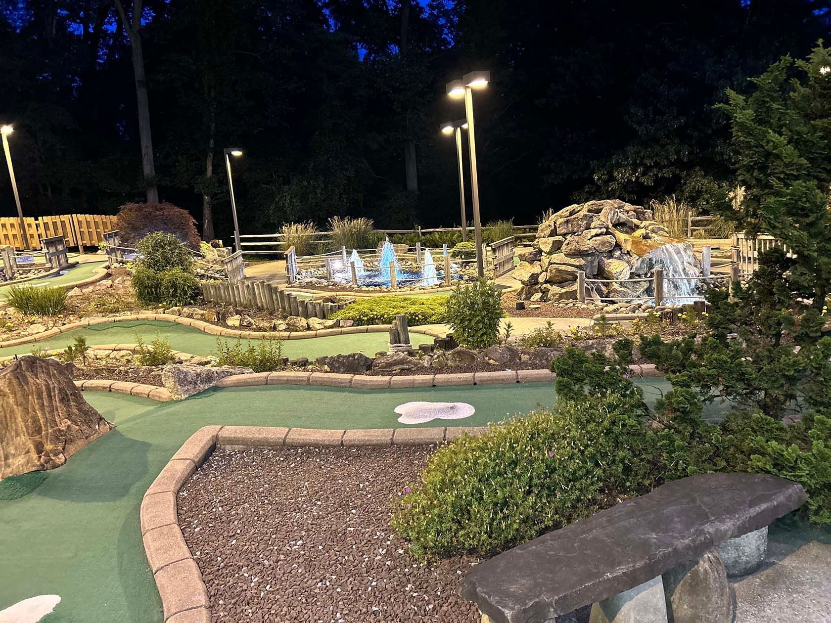 Golf course  with tree scenery