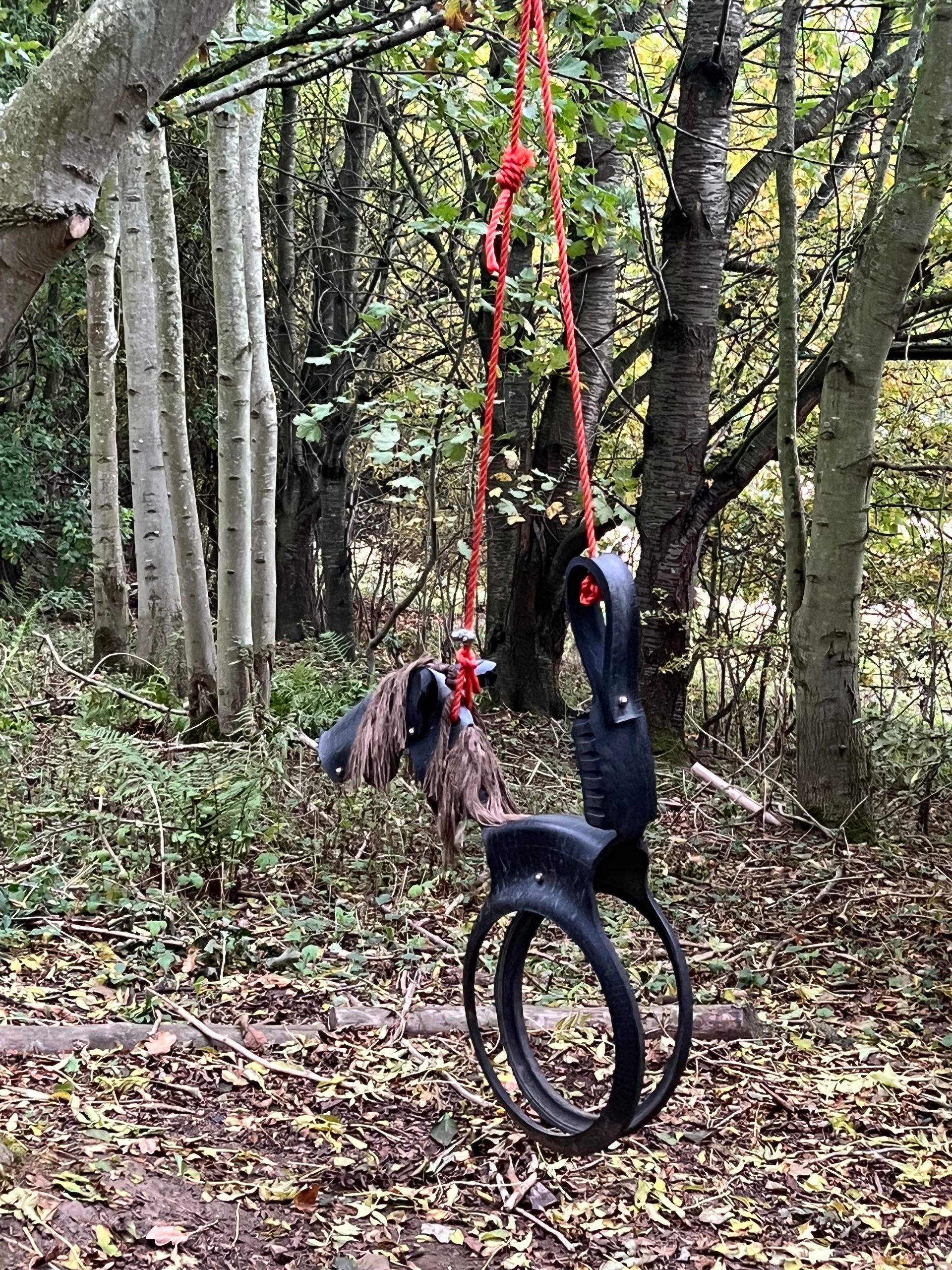 children's play area in woods