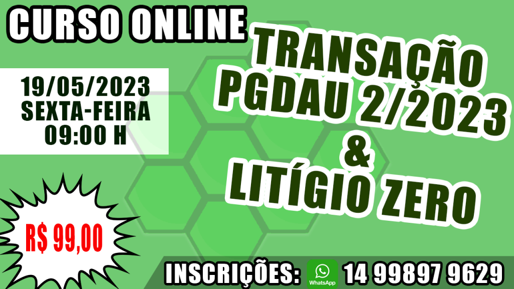 Um pôster verde e branco para um curso on-line.