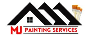 A logo for a company called mj painting services