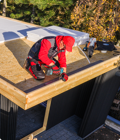 An aerial view of a large industrial area with lots of buildings