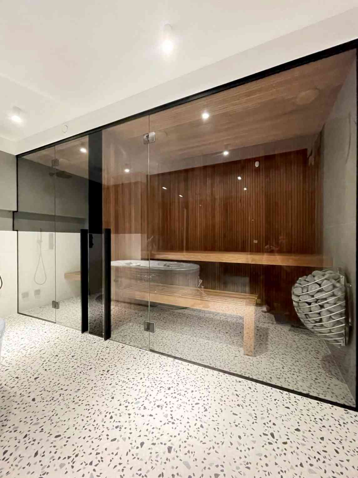 Sauna-ja aurusauna klaassein - kirgas klaas