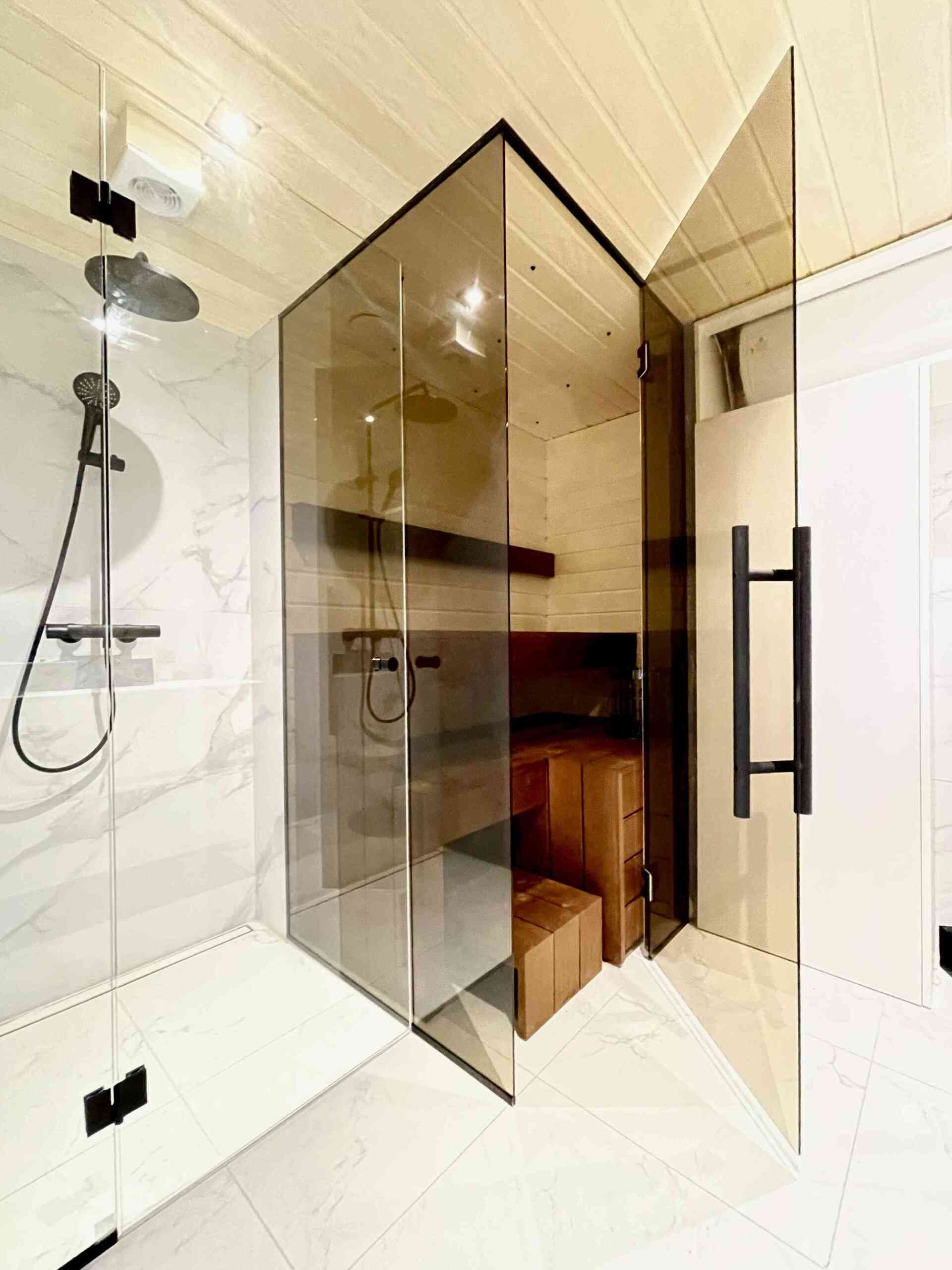 Leiliruumi sauna klaassein pronks klaas