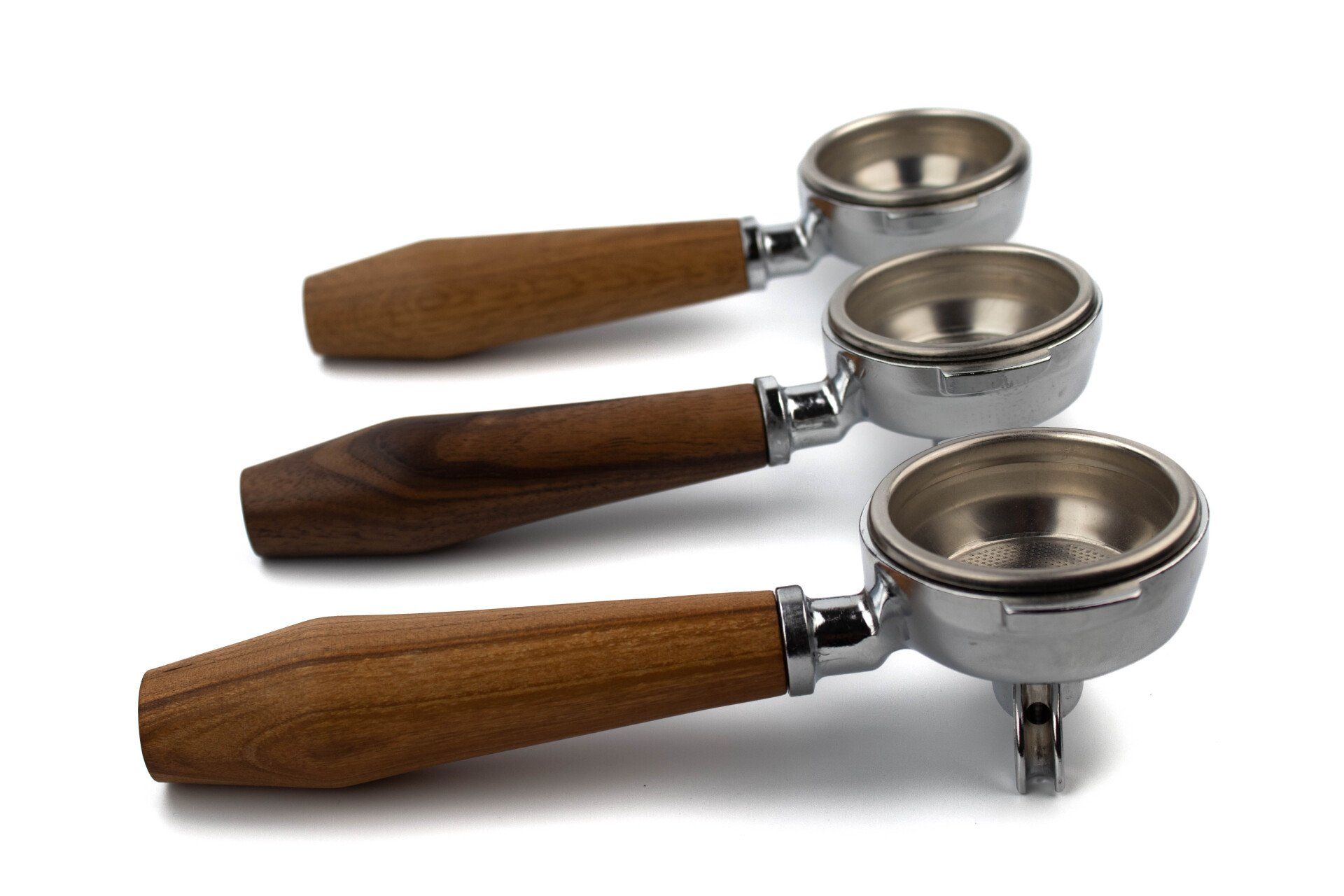 houten handvat espresso machine