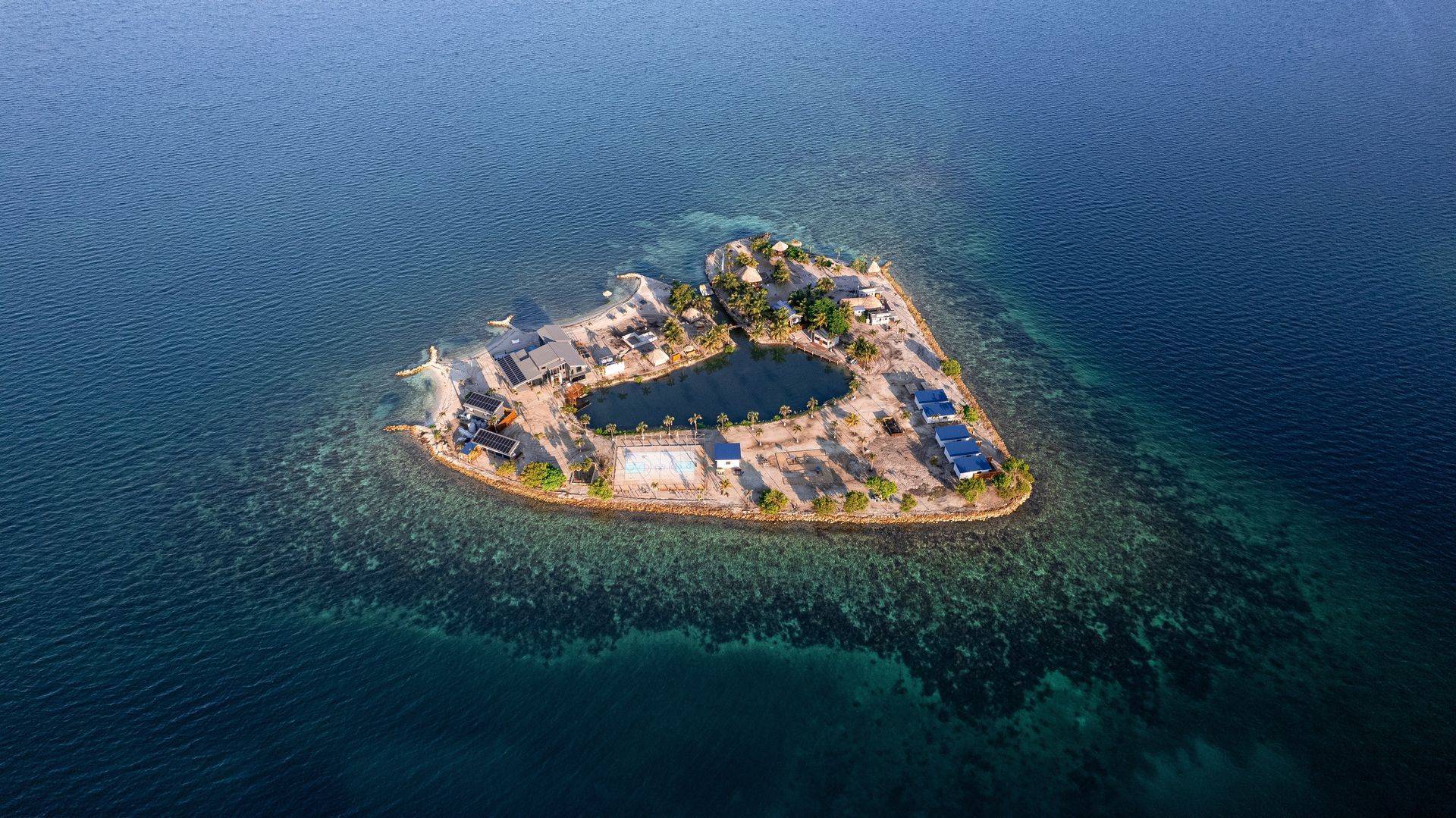Bullock Island private island retreat Belize aerial view Reggie Bullock Belize