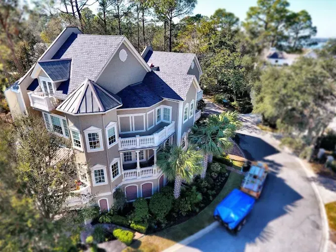 Beautiful South Carolina home roof complete with truck blurred out 