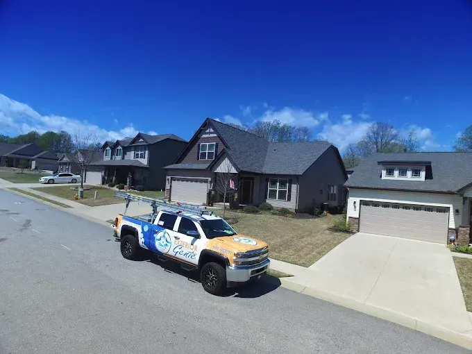 exterior genie truck outside home