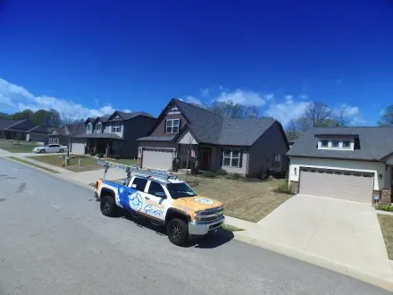 exterior genie truck outside home