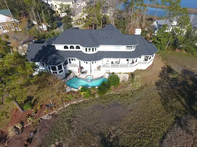 big roof replacement project in south carolina with pool