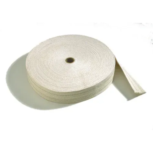 Coil of beige exhaust wrap.