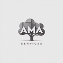 Logo: Gray tree with geometric leaves, "AMA" in the center, "SERVICES" below.