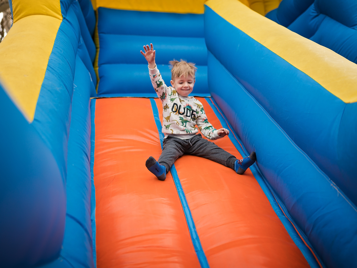 A group of people are playing a game of laser tag