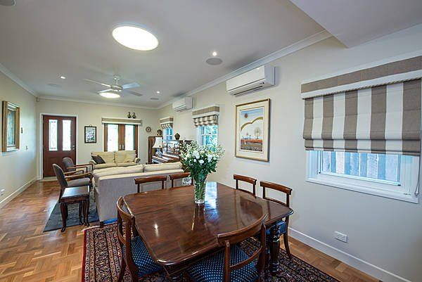dining room with wood table