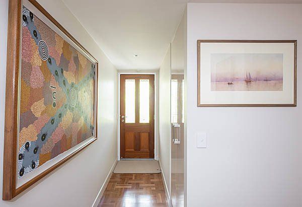 hallway with wood floors