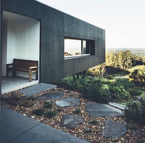 exterior of home with slate grey siding