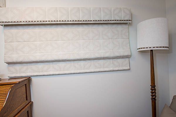 white window shade