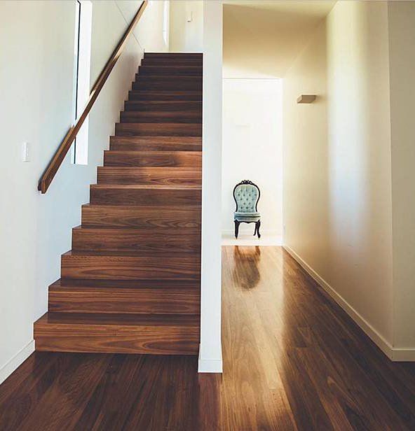 staircase with wood floors