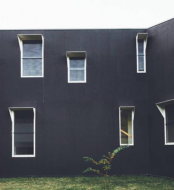 slate grey exterior of house