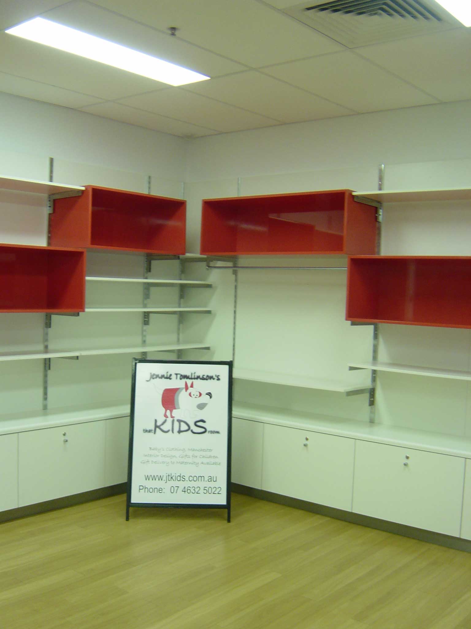 empty shelves in retail store