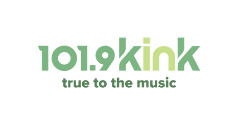 101.9 KINK radio station logo, green text on white: