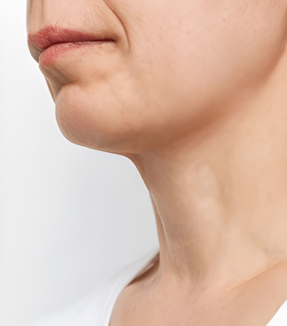 Close-Up of a Woman's Thin Neck and Chin — Bespoke Longevity and Aesthetic Medicine In Southport, QLD