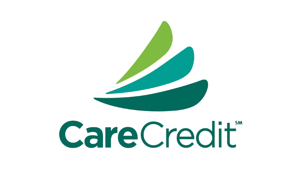 CareCredit logo: Green and teal stylized leaves over the text 