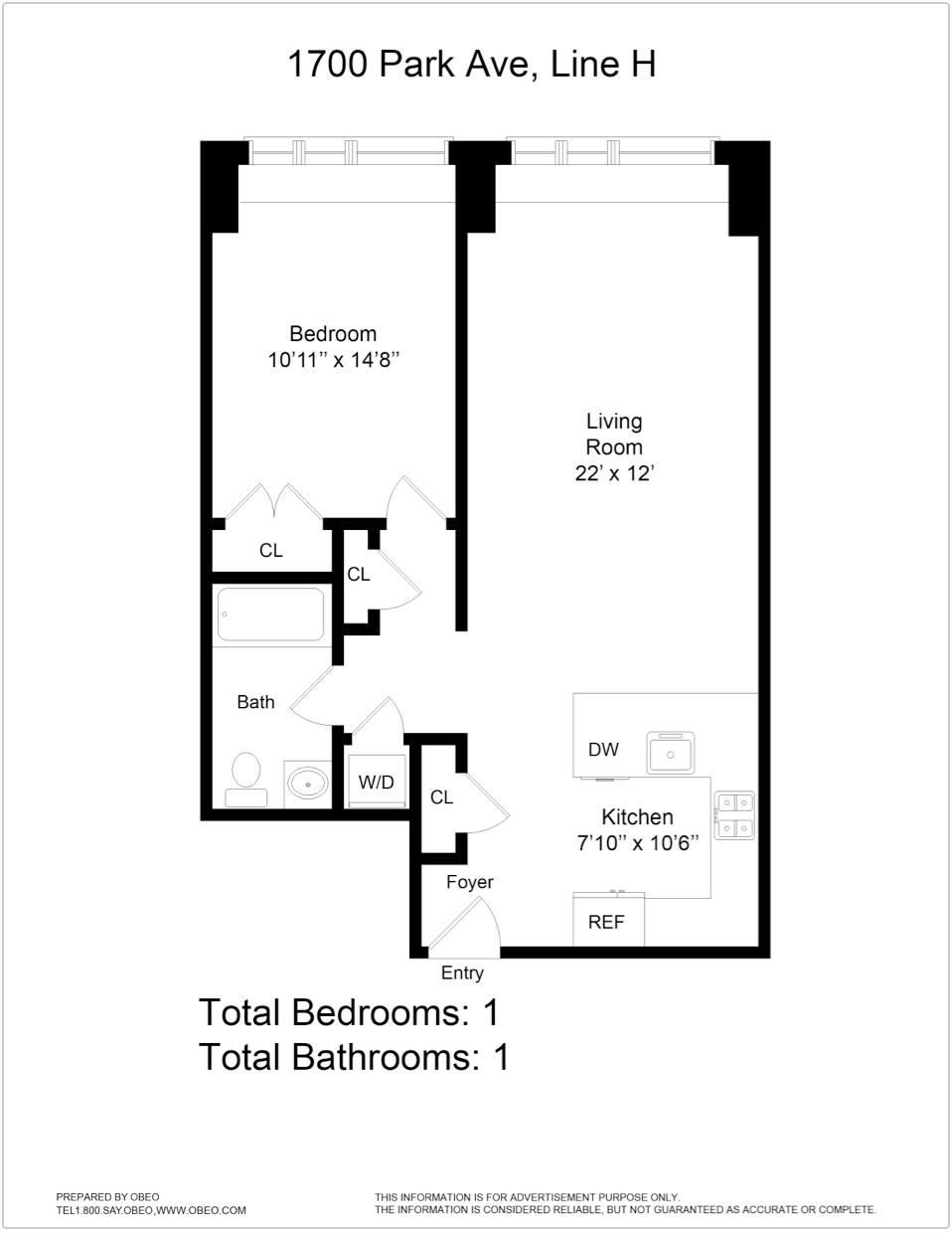 Line H Floor Plan