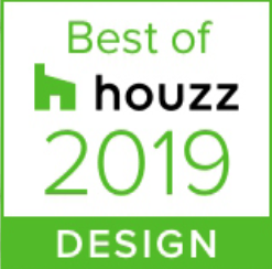 Best of Houzz 2019 Design award badge in green and white. Text reads “Best of Houzz 2019 DESIGN.”