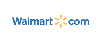 Walmart.com logo with blue text, yellow sunburst, and white background.