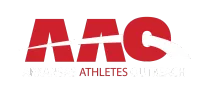 Arkansas Athletes Outreach red and white logo