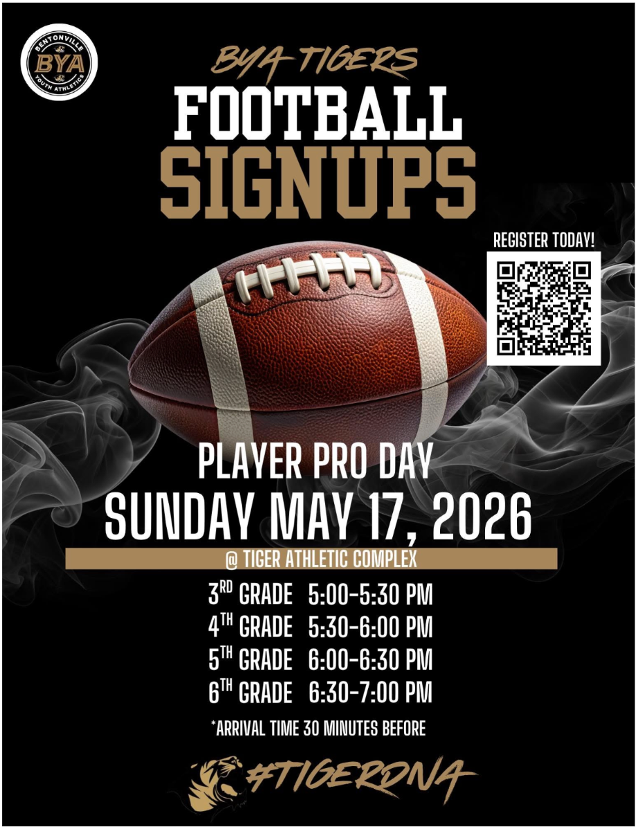 Purple H.A.W.K.S. Youth Football Tryouts flyer with players, date, time, and location details.