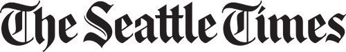 A black and white logo for the seattle times newspaper