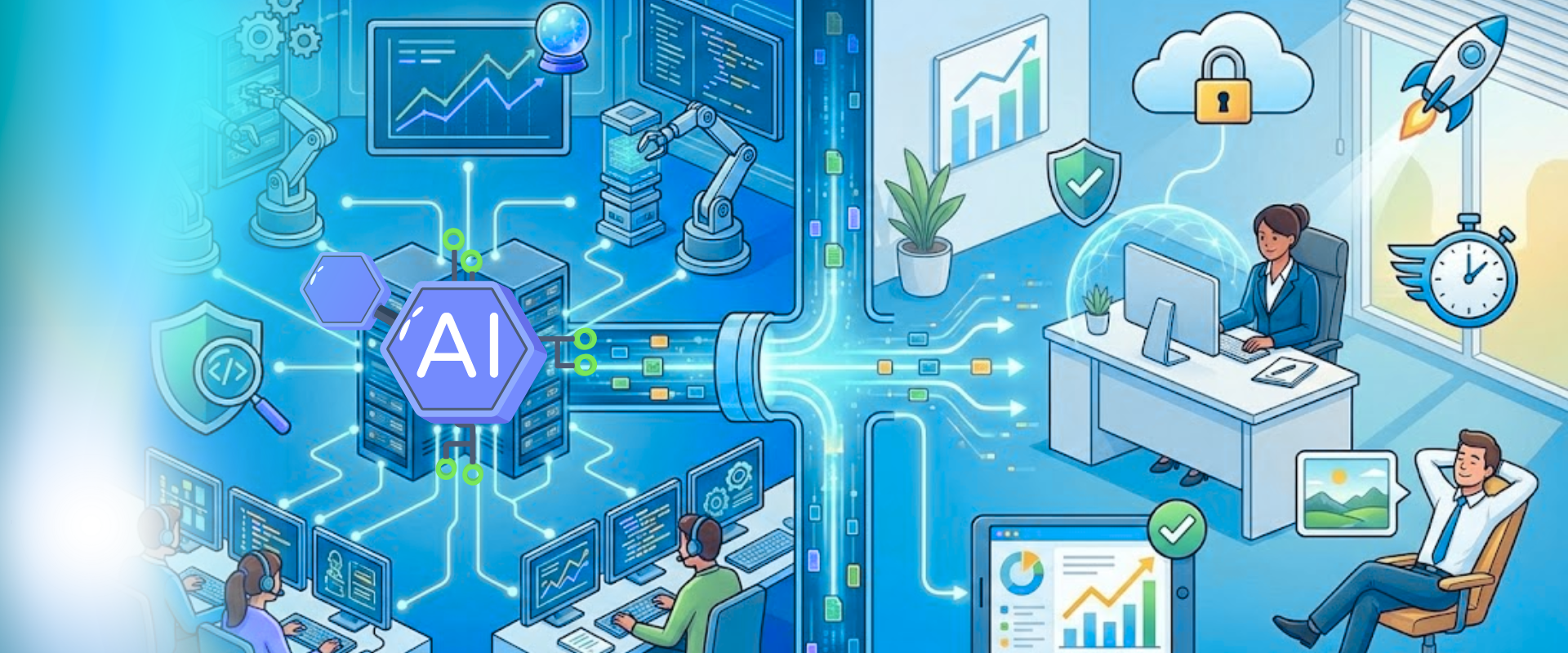 MSPs using AI internally for backend automation, leading to faster, secure client IT services.