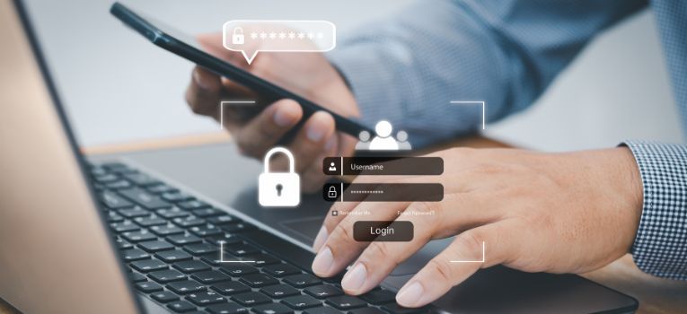 Multifactor Authentication (MFA) diagram showing multi-step verification process