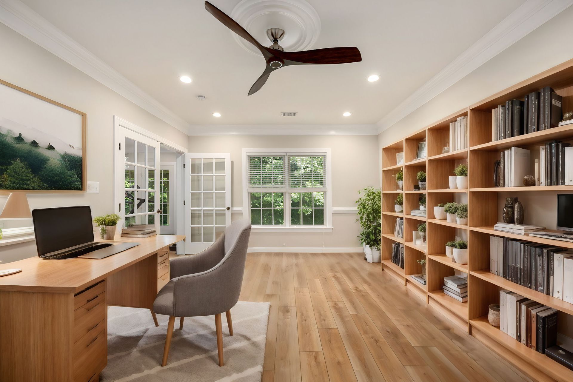 Home Office in Basement
