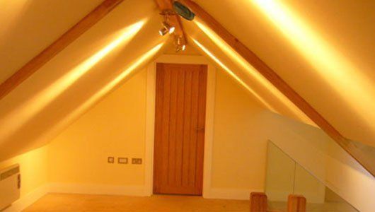 Dimly lit loft conversion