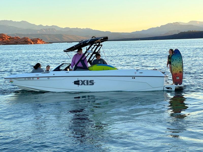 Tan pontoon boat rental