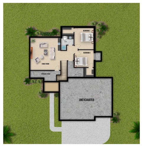 The Houston Floor Plan - Basement