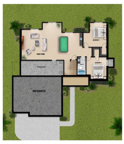 The Houston Floor Plan - Basement