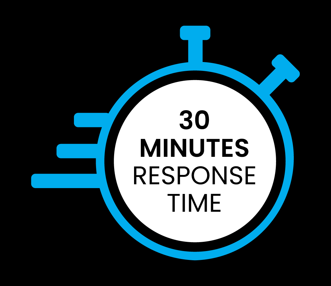 30 minute response time