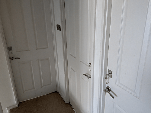 Bedroom door locks - chrome